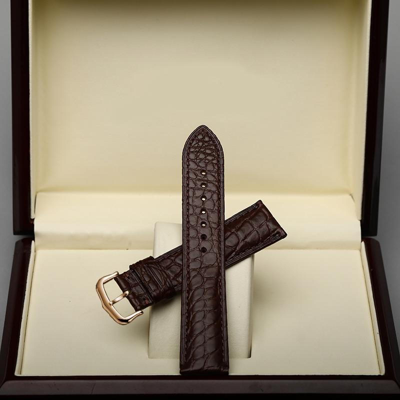20 22mm Blue Purple Gray Pink Alligator Strap Replacement Cartier Tank London Men Women Folding Buckle Watch Strap Accessories