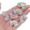 5Pcs/Lot Acrylic Dripping Oil Rainbow Beads Loose Spacer Beads for Jewelry Making Handmade DIY Bracelet Necklace Accessory