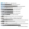 48PCS T-Shank Jigsaw Blades HSS Assorted Jig Saw Blades Multi-Purpose With Storage Case Blade Set For Wood/Plastic/Metal