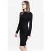 Robe femme - Urban Classics - Robe côtelée - Col rond - Manches longues - Taille XS à XL