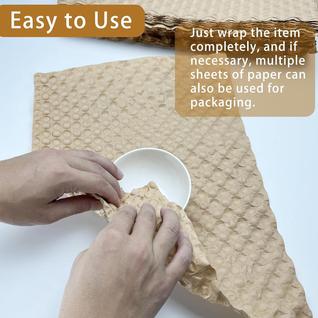 Pluriball di Carta, Involucro Ammortizzante Ecologico Allungato, Alternativa al Riempimento in Pluriball di Plastica per Conservare Oggetti Delicati Trasloco Spedizione Imballaggio