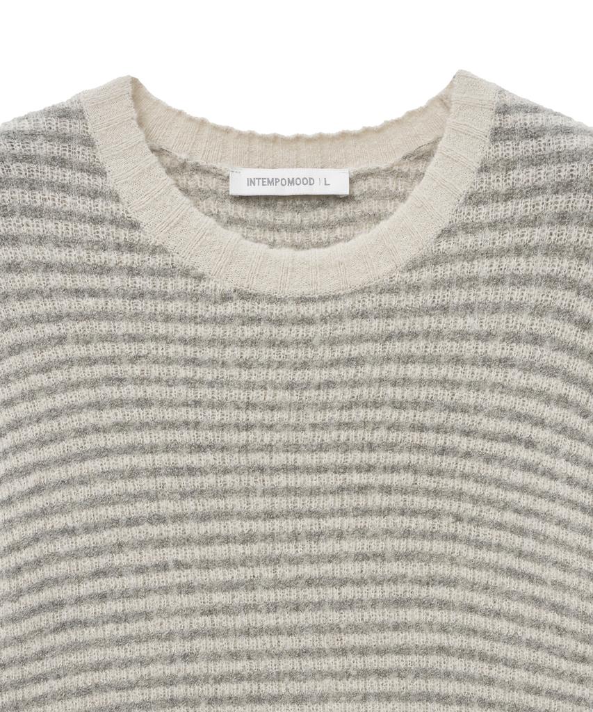 INTEMPOMOOD Lees Harbor Stripe Knit_Cream Gray