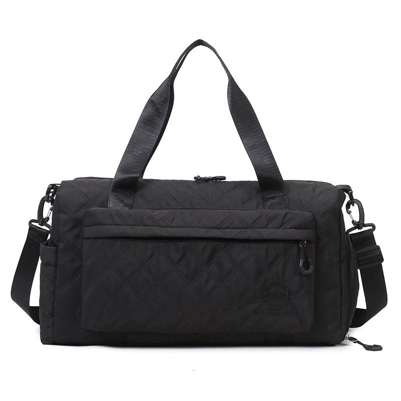 

Модная и легкая дорожная сумка на колесиках, ручная кладь для посадки, сумка для спортивного зала, отделение для сухих и влажных вещей, можно надеть на ручку чемодана и отделение для обуви