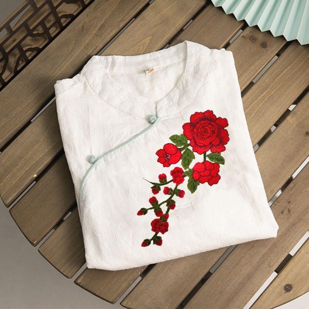 Artistic Exquisite Trimmings Badge Sewing Floral Embroidery Patch Applique Clothes Accessories