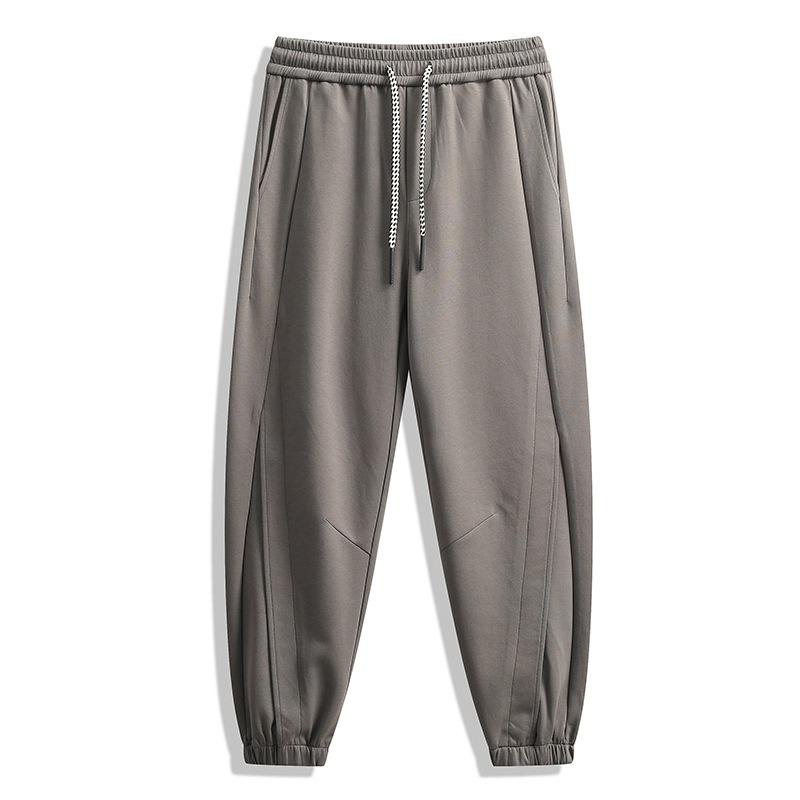 Spring and Autumn New Casual Sweatpants Loose Simple Fashion Men's Leggings Sweatpants Versatile Green and Young Solid Color Men's Clothing