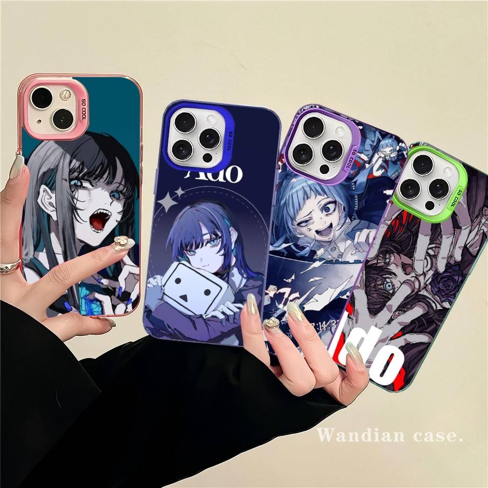 Virtual Singer Ado Phone Case Color Silver Shell For IPhone 17 16 15 14 13 12 11 Pro Max Plus
