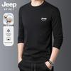 JEEP SPIRIT Men's Pure Cotton Long Sleeve Round Neck T-Shirt