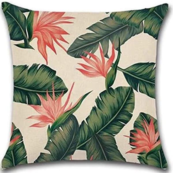 New Nordic Green Plant Printed Pillow Case Sofa Pillow Leaf Series Decorative Pillow Linen