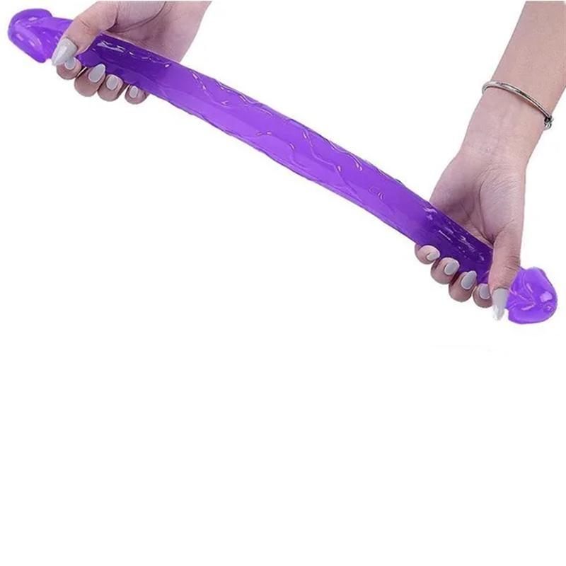 Çift Kafa Yapay Penis Kadın Su Geçirmez ve Esnek Yetişkin Oyuncakları Yetişkin Ürünleri