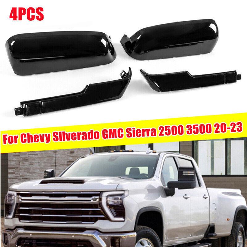 For Chevy Silverado GMC Sierra 2500 3500 - Car Rearview Side Mirror Cover Wing Cap Exterior Door Rear View Case Trim