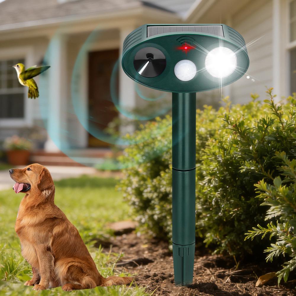Solar Ultrasonic Animal Repeller with Infrared Sensor