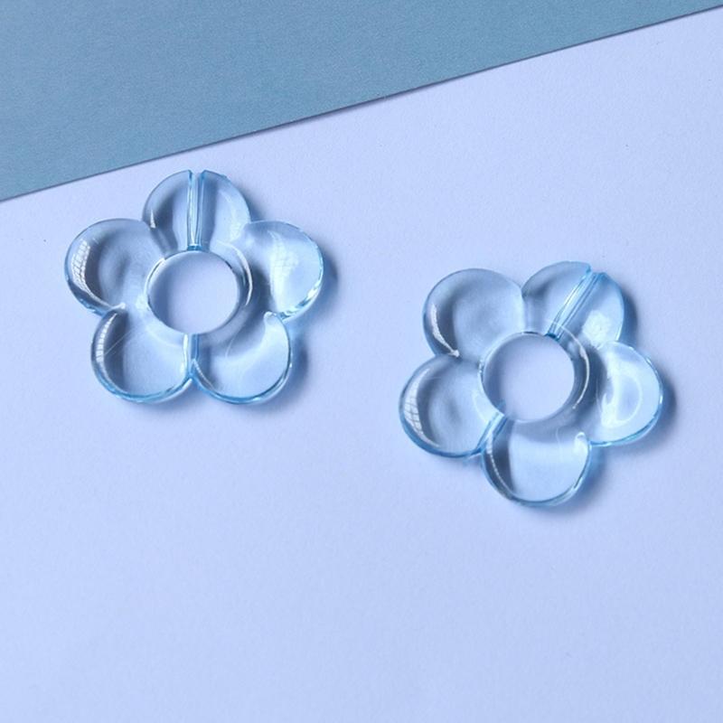 Colored Perforated Beads Hollow Flowers-Shaped Pendant DIY Clothing Accessories Earrings Hairpin Phone Shells Material