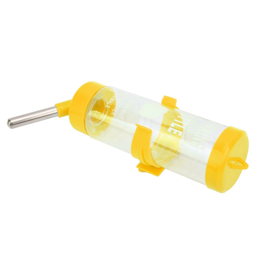 Hamster Water Bottle Dispenser Automatic No Drip Hamster Drinking Fountain for Small AnimalsYellow