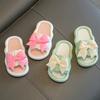Summer New Kids Home Shoes Anti Slip Soft Sole Girls Bath Slipper Cartoon Cute Flower Bow Princess Slippers Children Beach Shoes