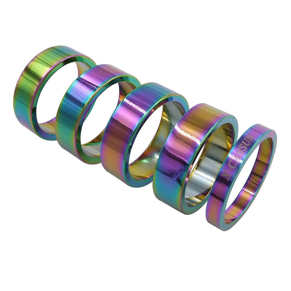 Headset Spacers Kit Aluminum Alloy Bike Stem Handlebar Spacers Lightweight Corrosion Resistance Bicycle Accessories