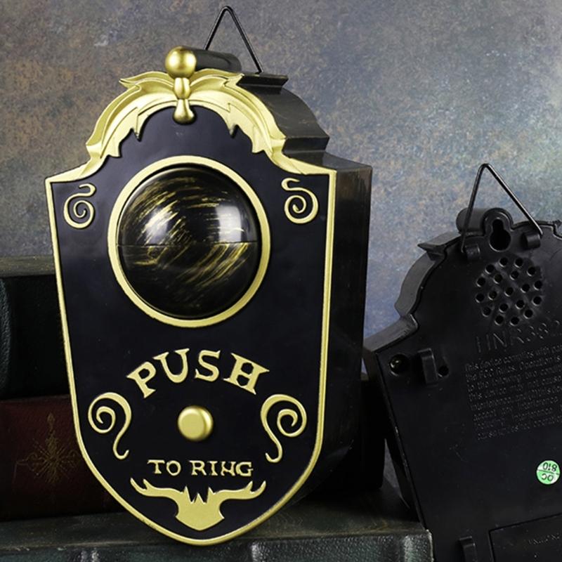 Animated Talking Eyeball Doorbell Waterproof PVC Materials Halloween Decoration With Light Effects For Porch