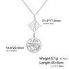 Jeshayuan Witchcraft Pentagram Necklace Women Stainless Steel Tetragrammaton Necklace Long Sweater Box Chain Necklaces Jewelry