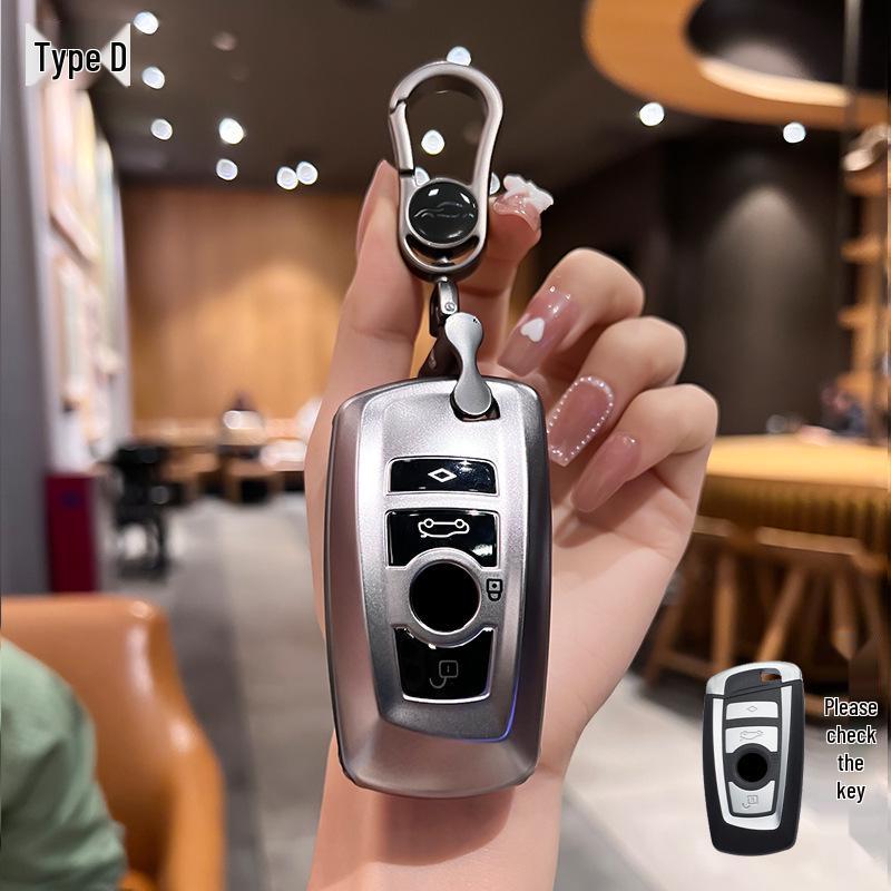 BMW Key Case for X3/X5/X1, New 3 Series, i3, 5 Series 325Li/530/iX3 - Gradient Shell Buckle