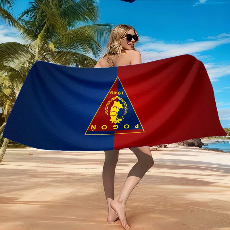 Pogoń Football Crest Beach Towel, Quick-drying, Easy to Care for, Suitable for Both Fitness and Beach Vacations,Sports Essential