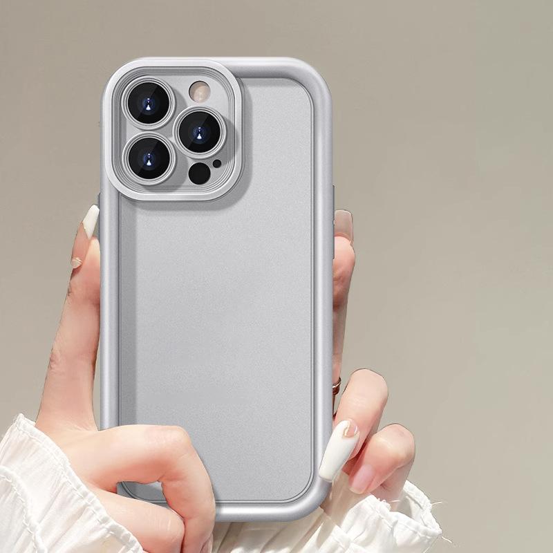 Applicable to Apple 16pro mobile phone case 13 new 15pro silicone 14 advanced anti-drop all-inclusive new pink plain case