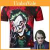 Stylish Red Joker T-shirt Unisex Fit With Full 3d Printing