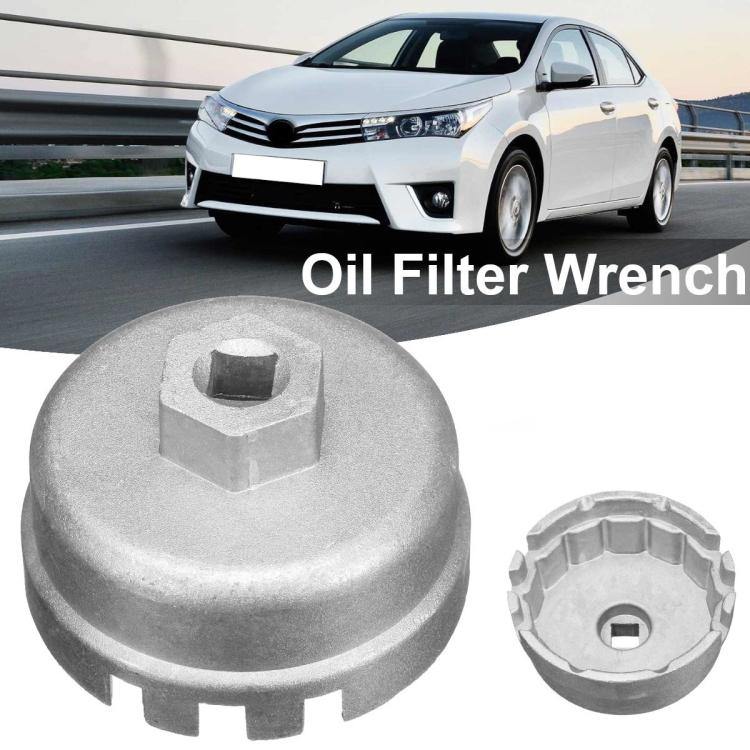 64,5mm Hliníkový klíč na olejový filtr Víčko Nástrčný odstraňovací nástroj pro Lexus Toyota Corolla Highlander RAV4 Camry Univerzální pouzdro
