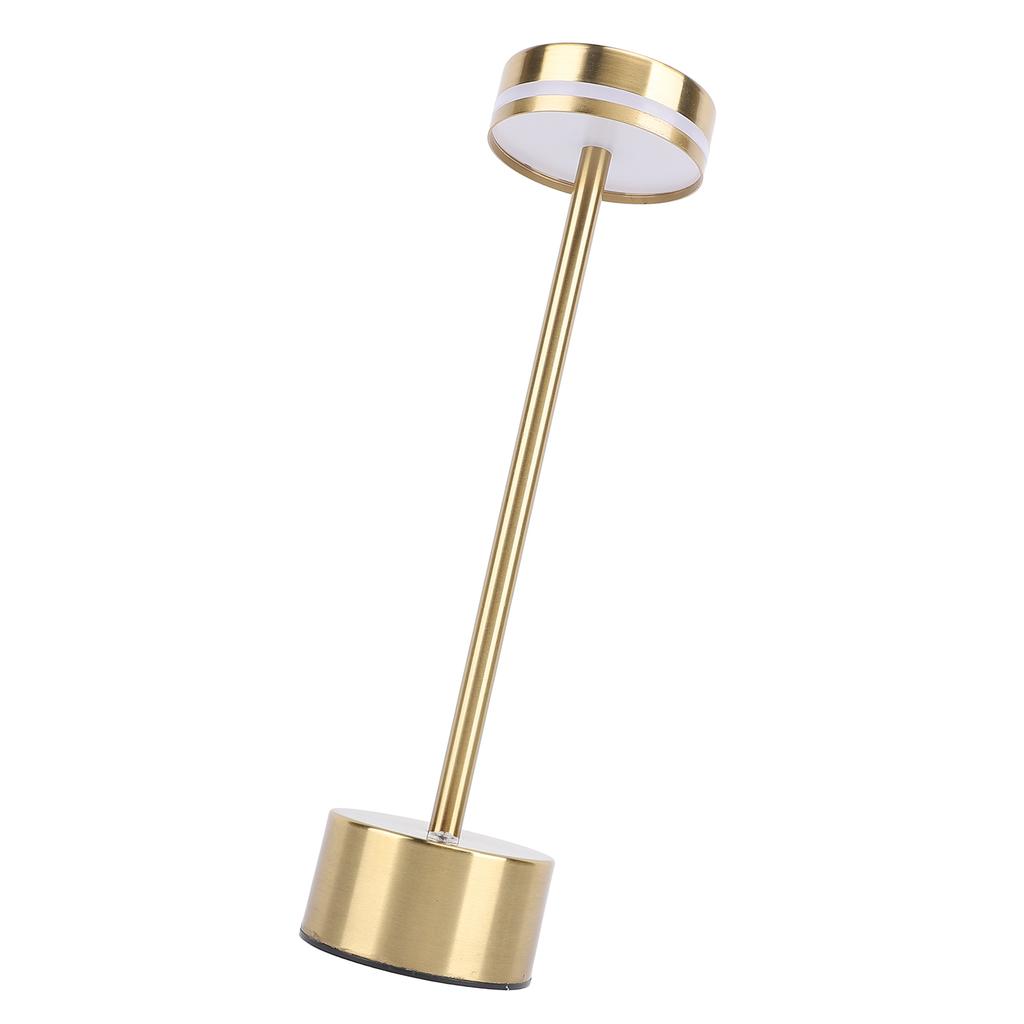 Rechargeable Cordless Table Lamp Modern Dimmable 3 Color Temperatures Portable Bedside Lamp Gold