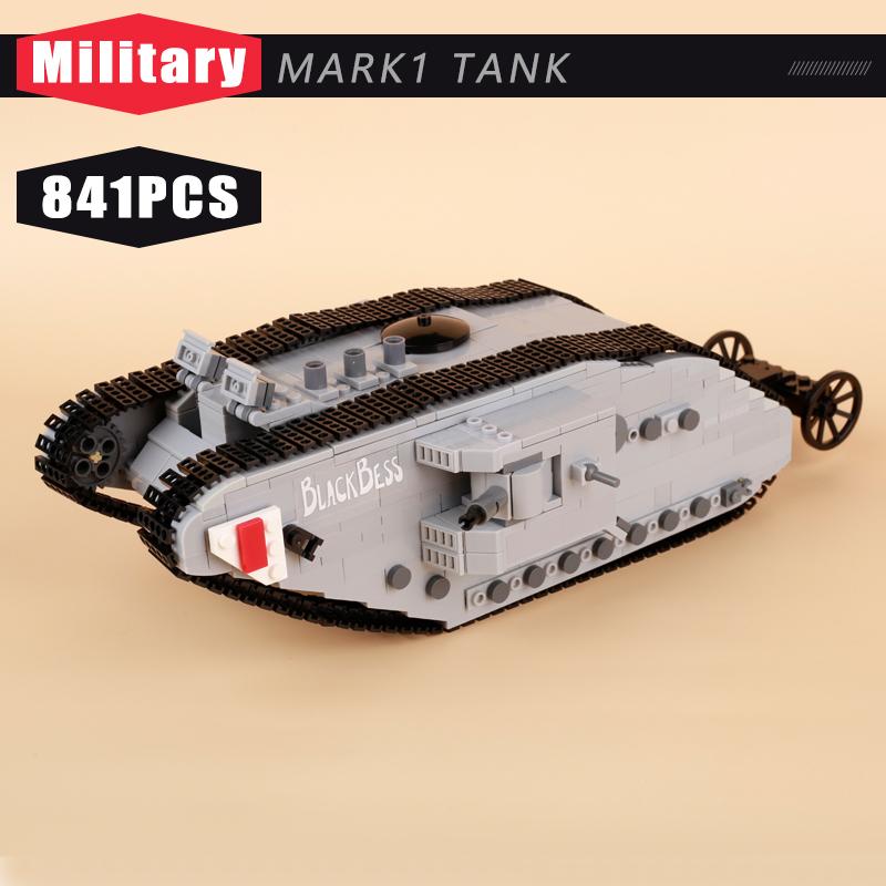 WW1 Military Series Tank Krupp Artillery Building Blocks Soldier Figures Accessories Howitzer Italian British Warrior Bricks Toy