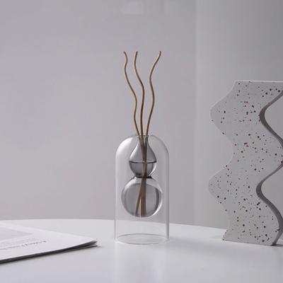 Glass Aromatherapy Bottle Double Layered Creative Fragrance Diffuser Bottle Exquisite Essential Oil Evaporation Bottle