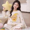 100% Cotton Girls Long Sleeve Pajama Set Princess Style Thin Sleepwear Kids Ages 8
