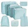 Travel Storage Bag Set Six-Piece Set Seven-Piece Eight-Piece Set Folding Toilet Bag Clothes Storage Bag Bundle Travel Bag