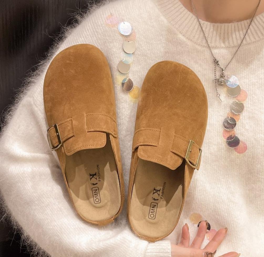 2025 Retro Suede Clogs for Women Clogs Soft Footbed Mules Slipper Comfort Potato Shoes with Arch Support Beach Sandal irl