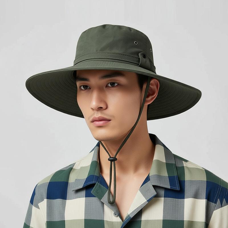 Summer Outdoor Mountaineering Hat Big Brim Travel Fisherman Hat Sun Protection and Sunshade Fishing Hat