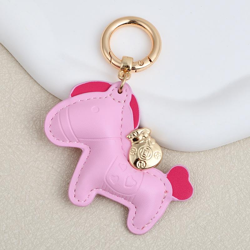 Creative Money Now Car Keychain Mini Book Bag Pendant Delicate Leather Female Pony Key Chain Gift