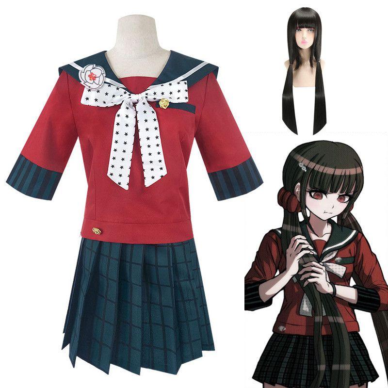 Authentic Danganronpa Harukawa Maki School Uniform Cosplay Costume Jacket Skirt Set Outfit For Women