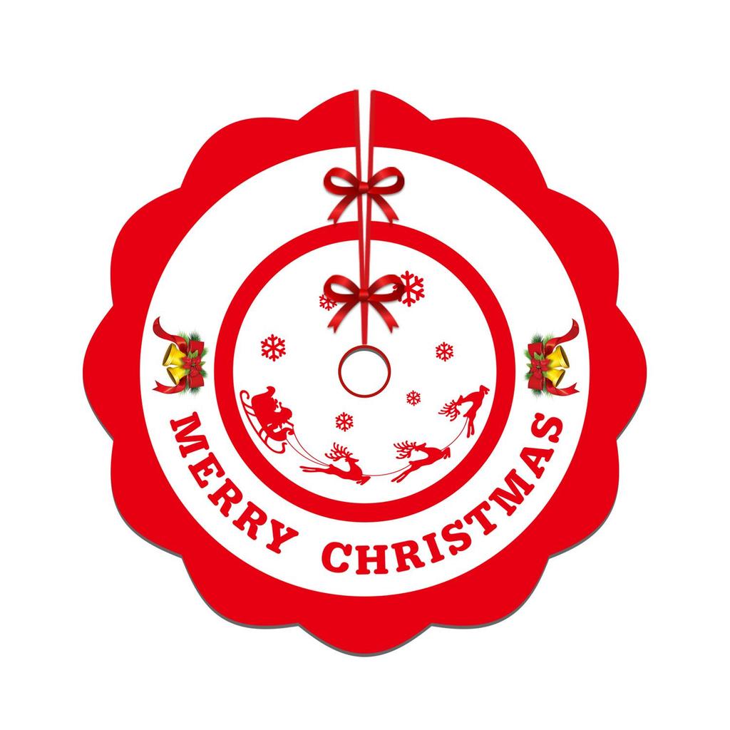 Christmas Tree Skirt Craft Christmas Decorations Cartoon Print Ornaments Christmas Supplies