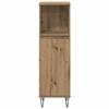 Bathroom Furniture Set with Shelf 3 Pcs Artisan Oak Wood Based Material