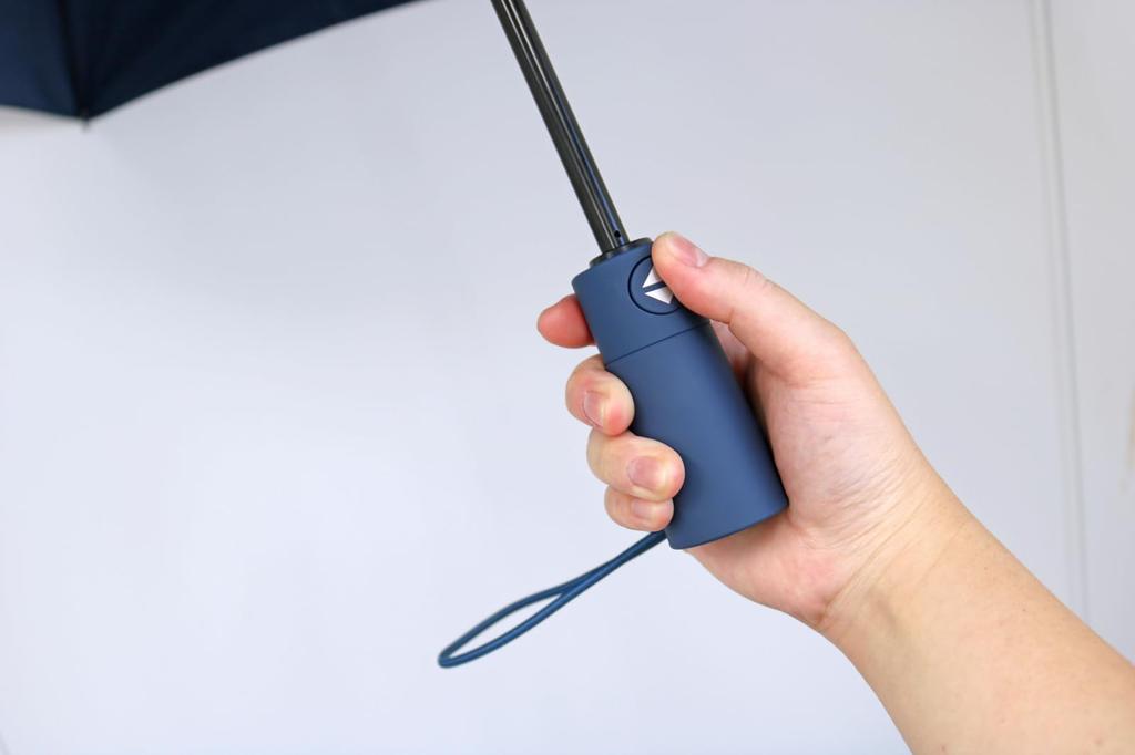 TRADE ONE Folding Sun and Automatic 30935 Umbrella, Rain, One-Touch Open/Close, Unisex, Navy,