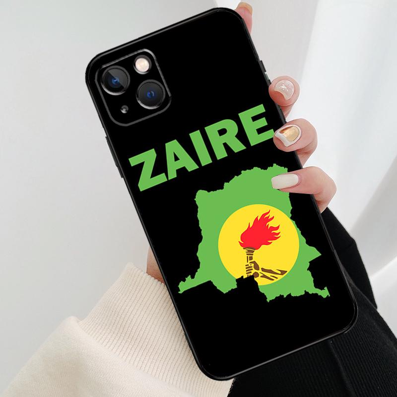 Custodia per Telefono con Bandiera dello Zaire per iPhone 17 Pro Max 16 15 14 11 12 13 Pro Max mini 15 16 Plus 16e 17 Air Cover