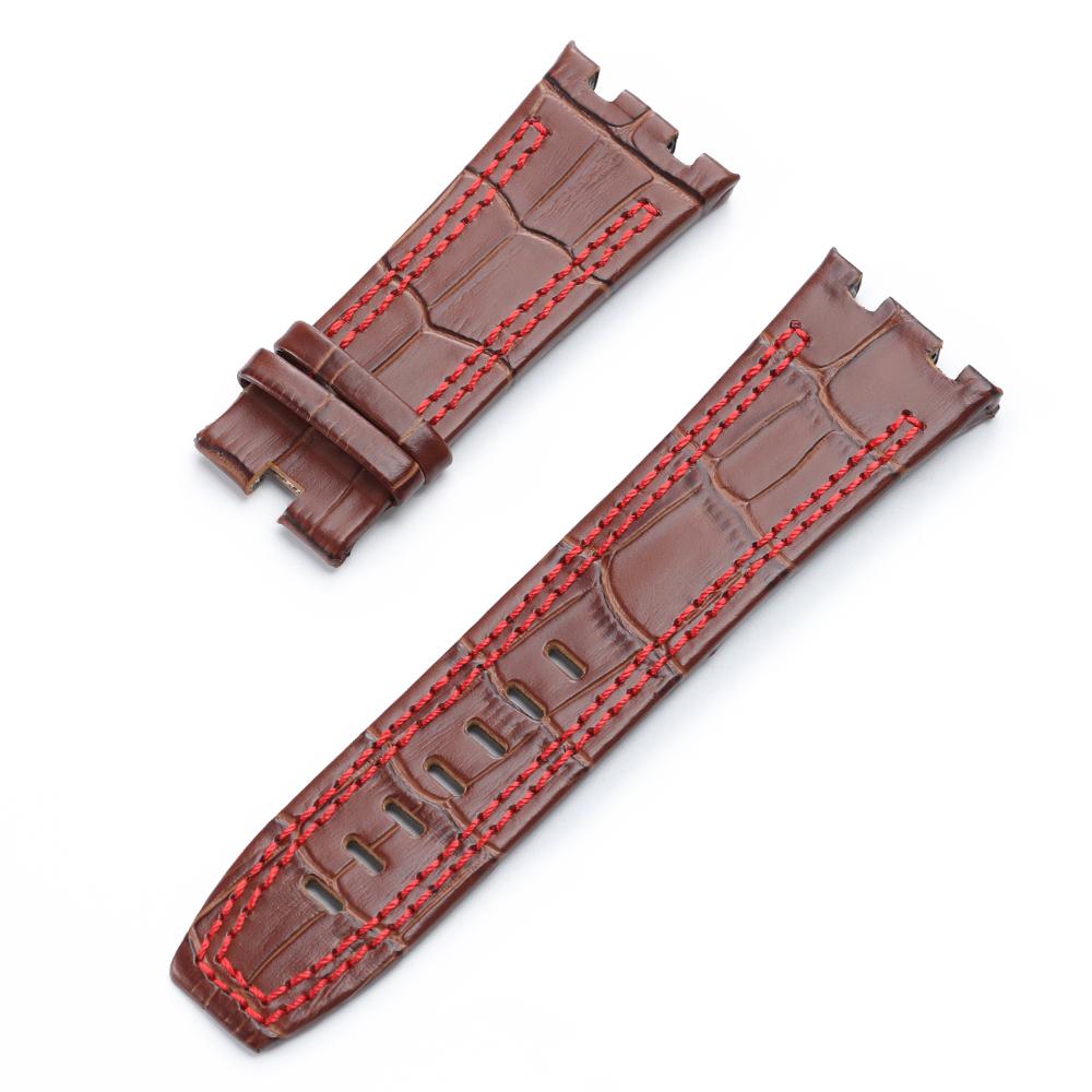 

Leather Watch Strap Men Women for AP Royal Oak Offshore 15400 First Layer Cowhide Business Watchbands Bracelet 28mm Watch Band 28mm