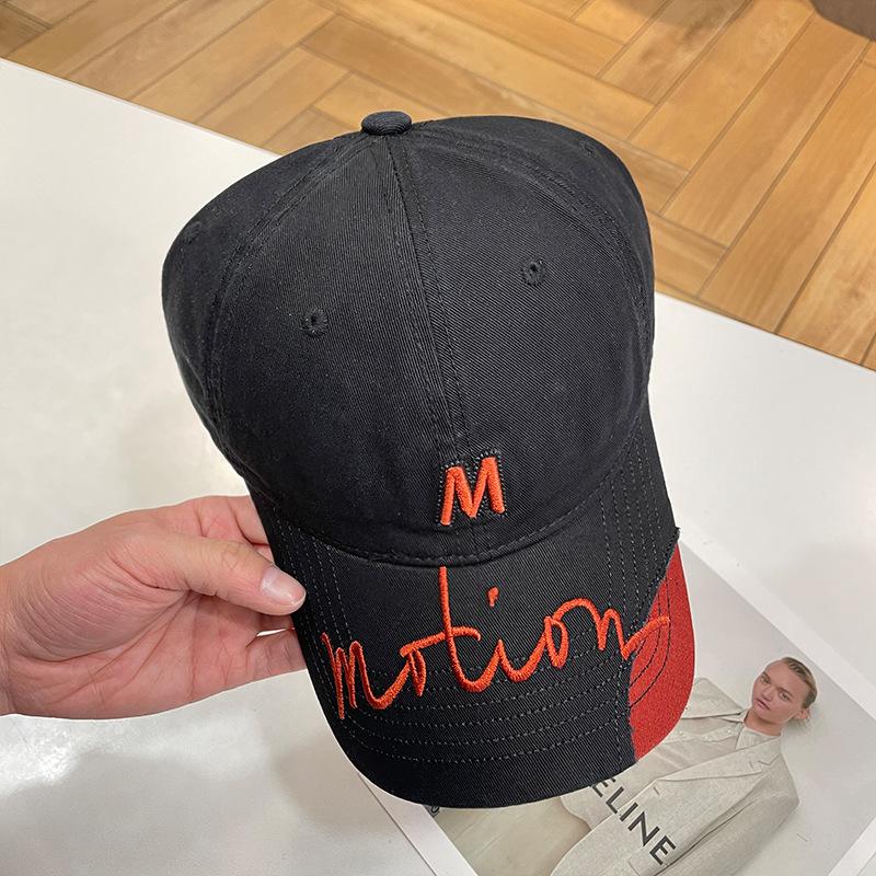 Big head circumference baseball cap women's spring summer hole visor showing face small deep top couple versatile cap