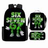 Large Capacity Schoolbag with Shoulder Strap; Student Three-piece Pencil Case Set