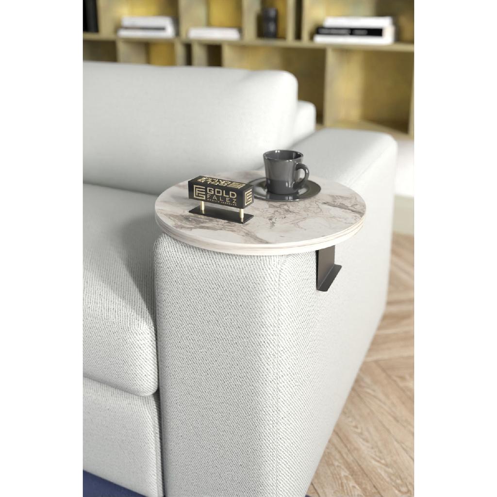 Side Table Adjustable Tray Decorative Modern Tray Sofa Table Walnut