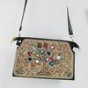 Bohemian Shell Shape Purse With Flower Embellishments For Daily Wear
