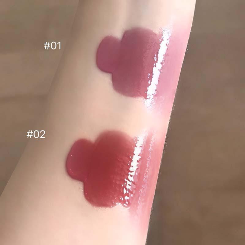 CAPPUVINI Strawberry White Crystal Lip Gloss: Mirror Shine, Whitening, Glassy Plump Lips Makeup for Students.