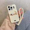 Lychee Pattern Sausage Dog Suitable for Apple 16promax Mobile Phone Case Iphone15pro with Lanyard 14/13mini