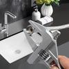 Adjustable Bathroom Wrench, 6-68mm Large Opening for Water Heating, Drain Pipe Repair, Universal Household Tool