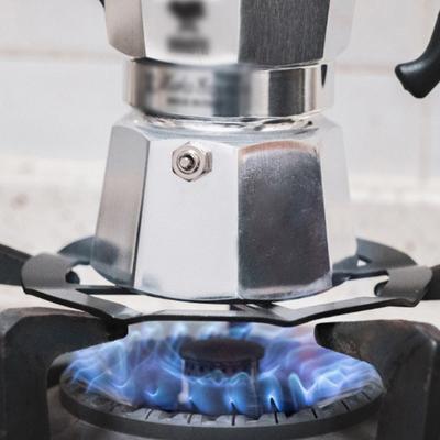 1ks nerezový stojan na plynový sporák, mokka konvice, stojan na kuchyňské potřeby