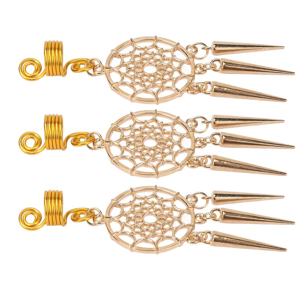 10pcs Beard Dreadlock Unisex Accessories Beard Spring Tube Dreadlock for Wedding Daily Life Golden