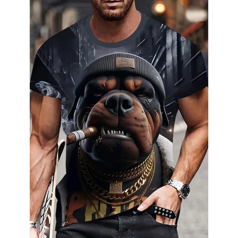 3D Print Animal Pug Graphic T-Shirt For Men Summer Short Sleeve Cool Dog Pattern Tshirts For Men New In Men's Tee Shirts